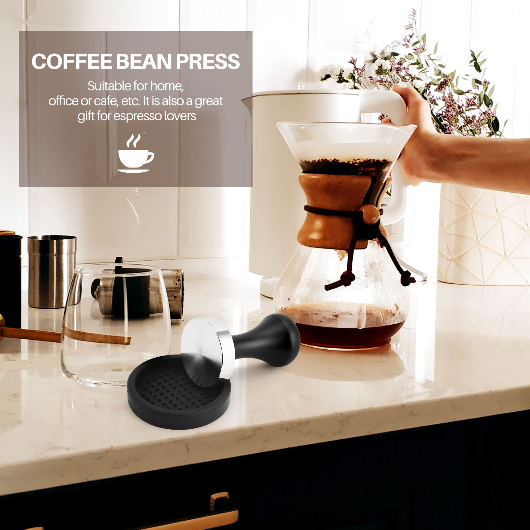 Espresso Tamper Set - 【OFERTA RELÂMPAGO!】Conjunto de Prensador de Café