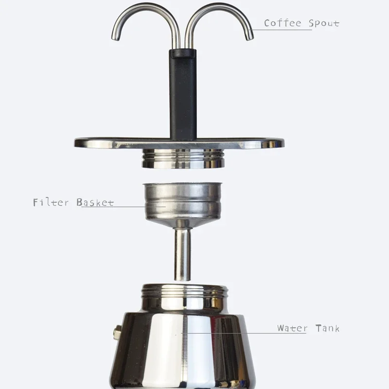 200ml mini moka pote tubo dupl - Coffee Equipment For Sale avaliação e preço