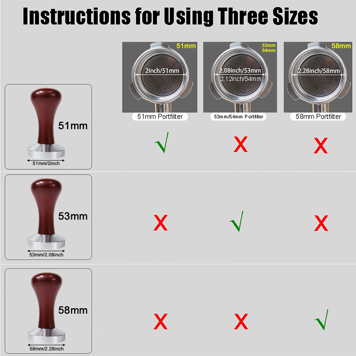 51mm 53mm 58mm Espresso Tamper - Espresso Tamper Set avaliação e preço